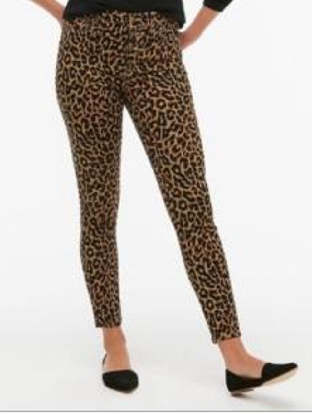 J. Crew Winnie Leopard Print Straight Leg Pants